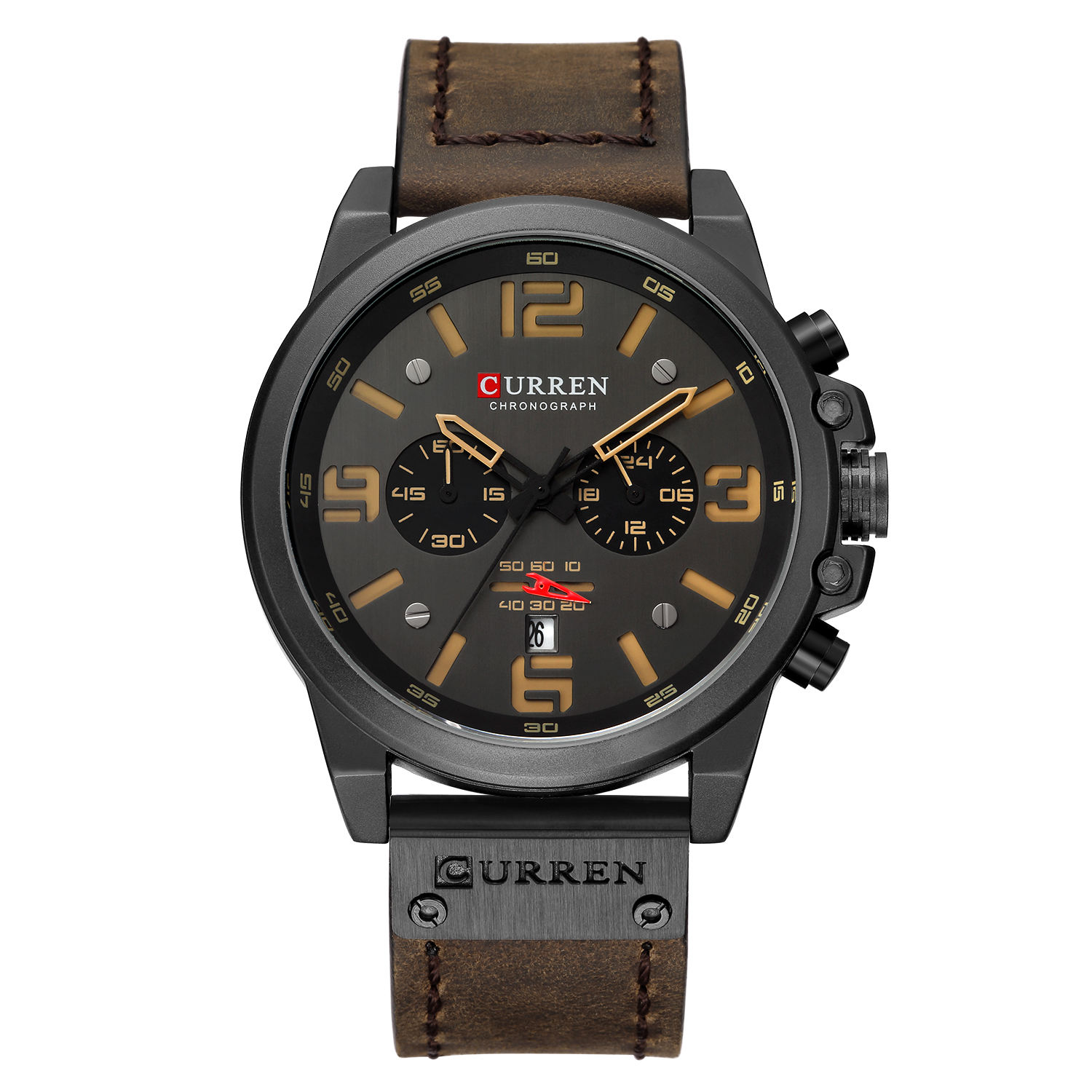 Jam Tangan Kulit Asli Curren 8314 untuk Pria dengan Desain Elegan
