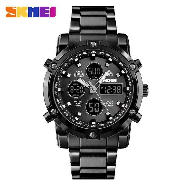 Jam Tangan SKMEI AD1389 Dual Time, Tampil Praktis dan Stylish