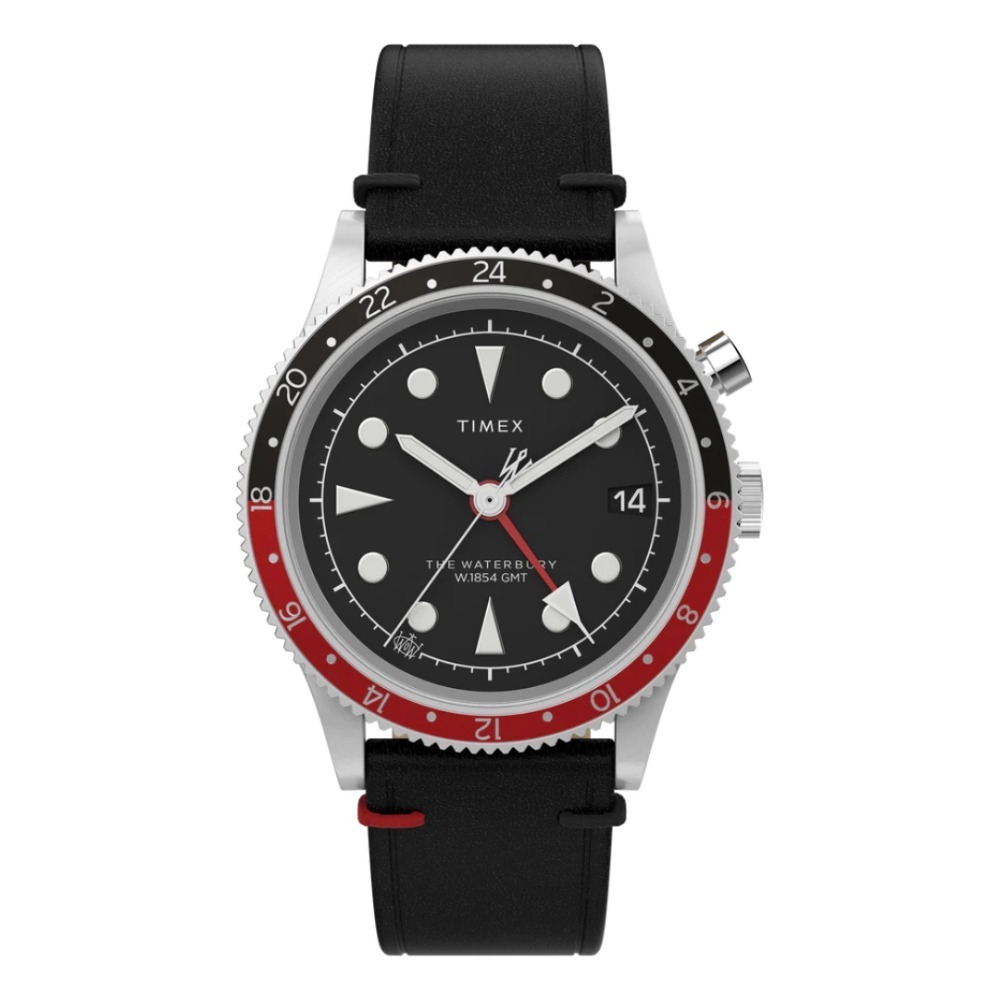 Jam Tangan Tradisional Tanggan Waterbury 42mm dengan Strap Kulit