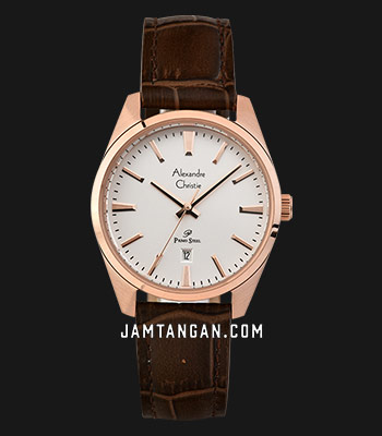 Jam Tangan Wanita Alexandre Christie Rose Gold Brown ACF1035 LDLRGSL