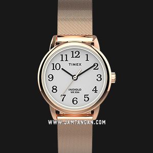 Jam Tanggan Easy Reader Indiglo Putih Rose Gold TW2U08100