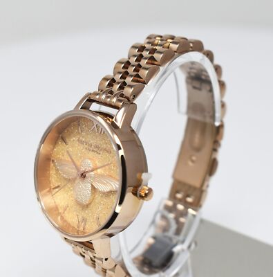 Gelang Glitter Bee 3D dan Rose Gold Pale OB16GD46 yang Elegan