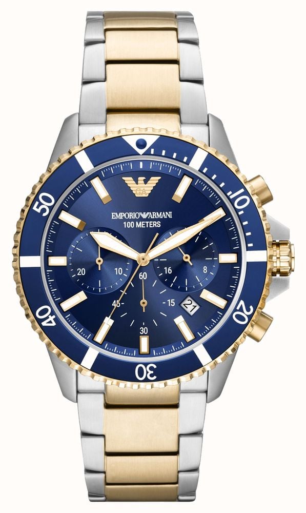 Jam Chronograph Tanggan Dua Warna Stainless Steel AR11362