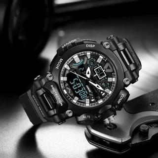 Jam Tangan Dual Time Hitam Fabrik AR11414, Elegan dan Praktis
