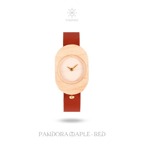 Jam Tangan Kayu Pandora Rosewood Cokelat Gelap Elegan