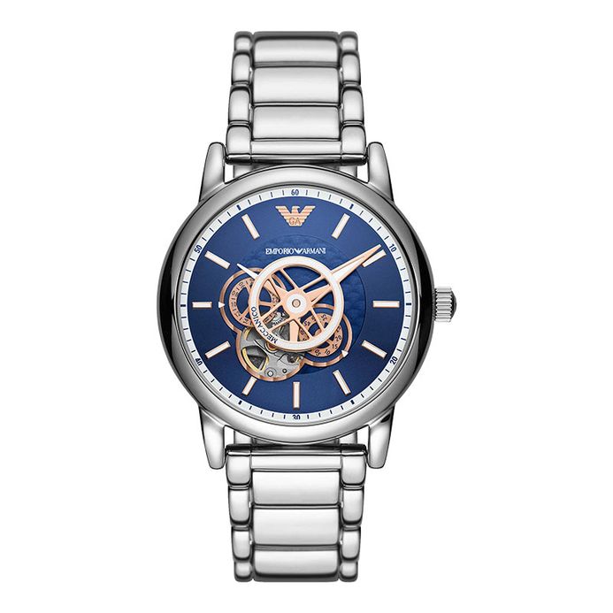 Jam Tangan Otomatis Stainless Steel AR60036: Desain Mekanik Elegan