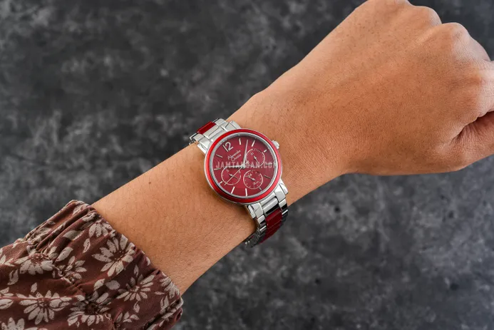 Jam Tangan Wanita Alexandre Christie Red Silver ACF2B45 BFBSSRE