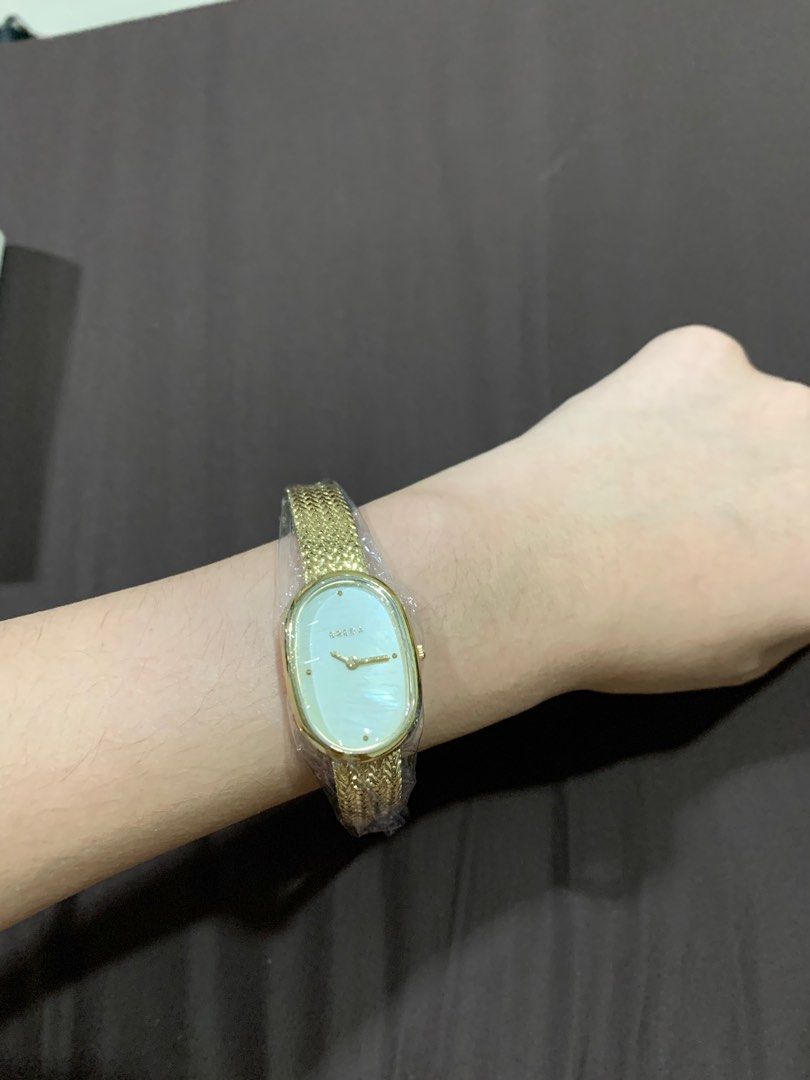 Jam Tangan Breda Jane Tethered Champagne MOP 23mm Gold Metal