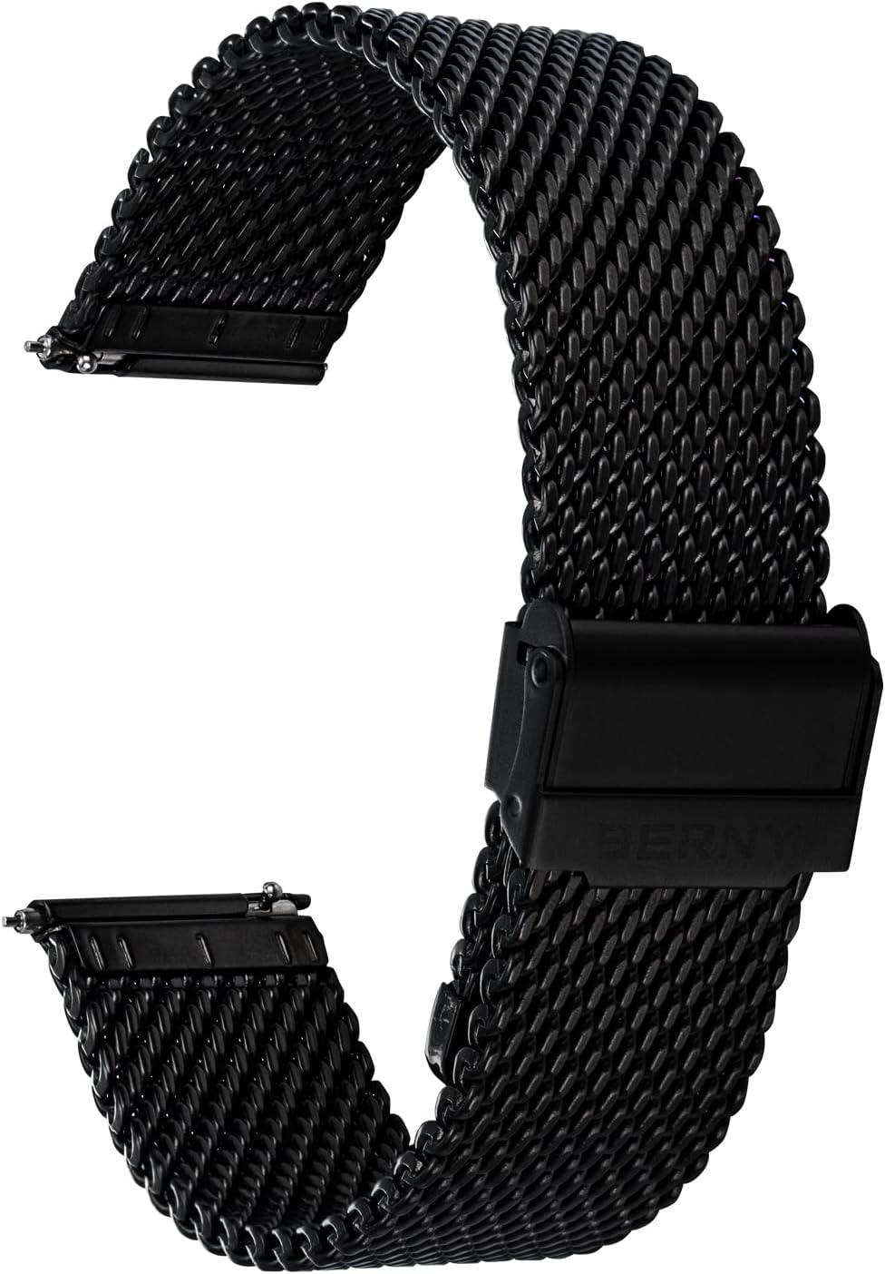 Tali Jam Tangan Mesh Hitam 20 mm untuk Gaya Elegan