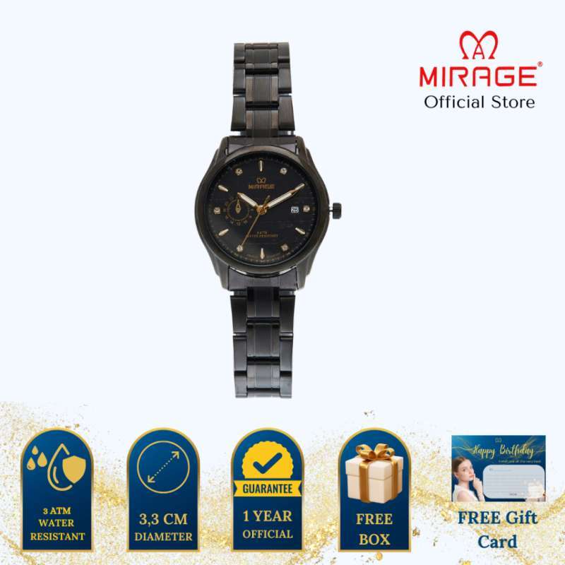 Jam Tanggan Mirage 8827 Black Lady: Desain Elegan dan Berkualitas